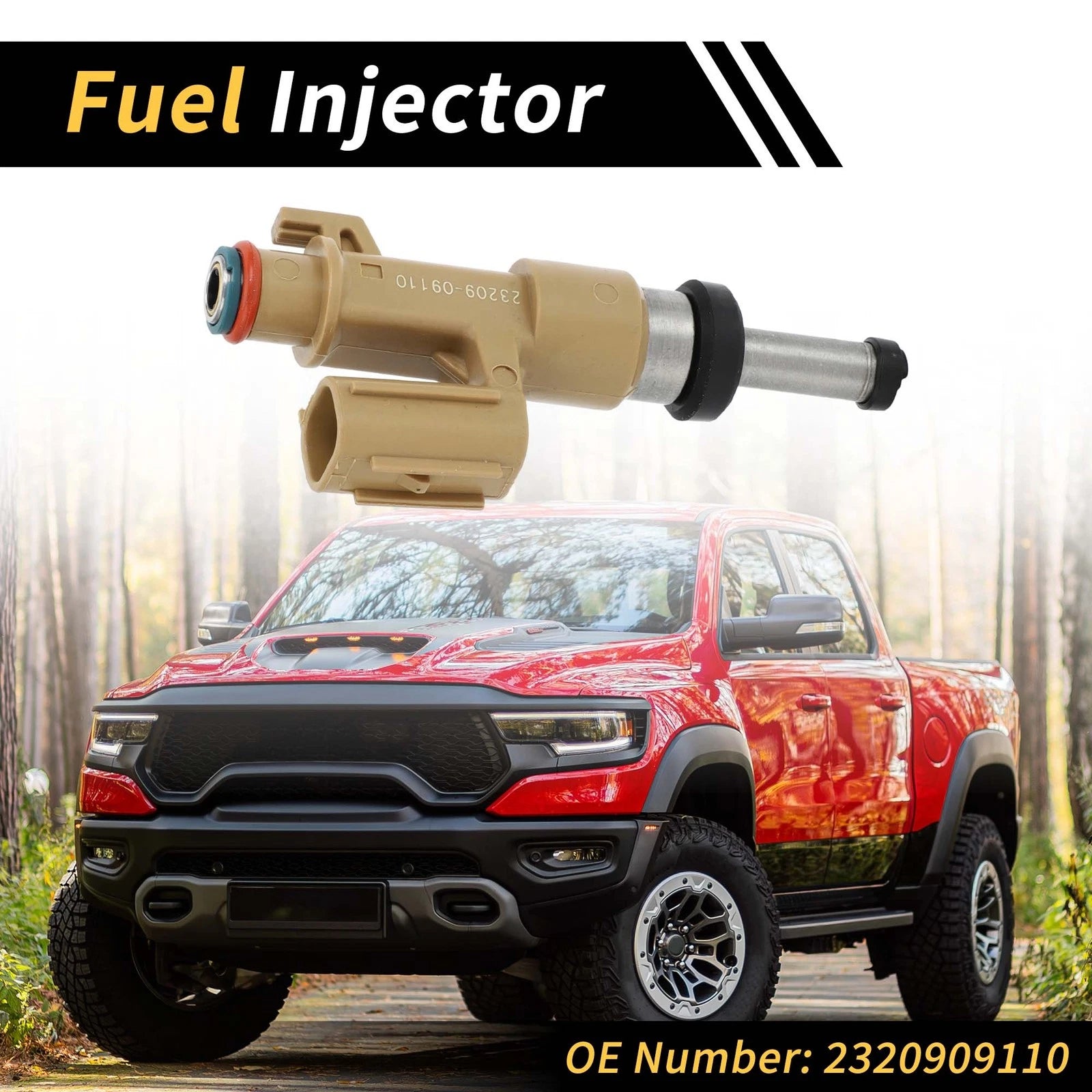 Fuel Injector for Toyota Tundra (2007–2008) No. 2320909110, 12 Holes
