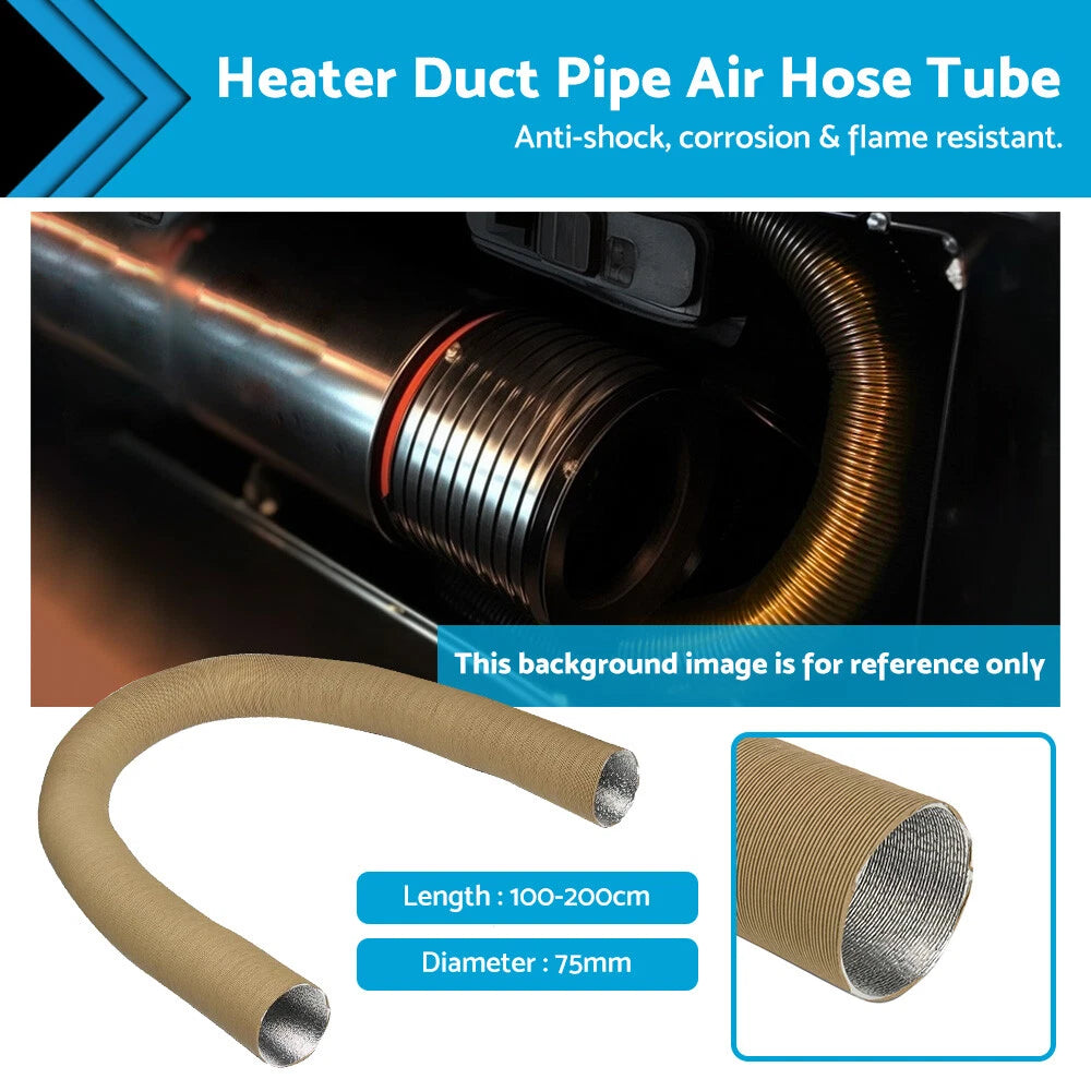 75mm Heater Duct Hose for Car Parking Air Diesel Heater (200cm)