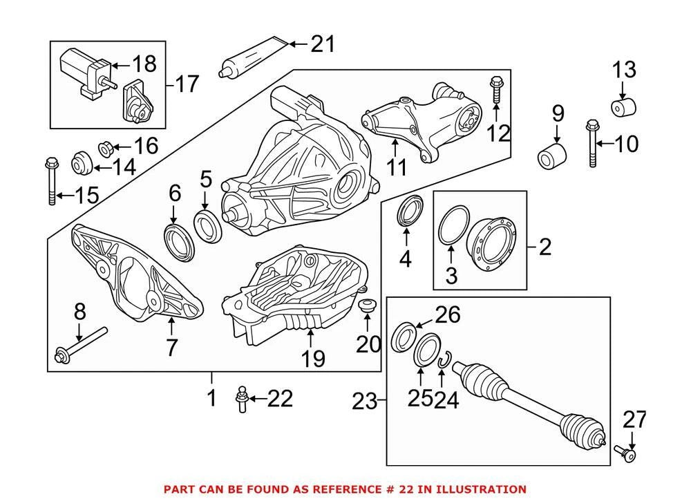 Differential Oil Temperature Sensor for BMW (OEM 33107847469)