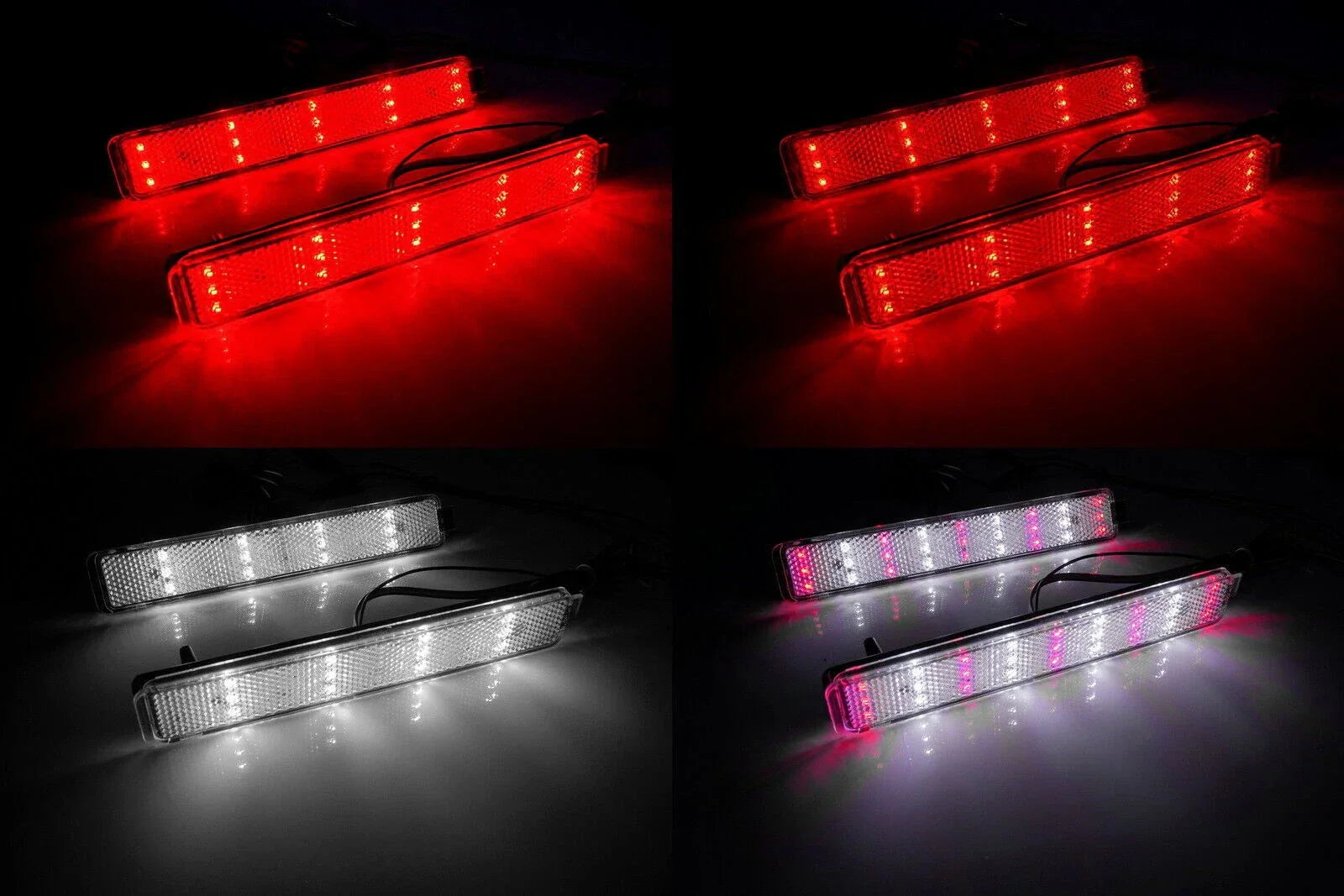 Clear Lens Rear Bumper Reflector Brake Light for Cadillac CTS / GMC Acadia