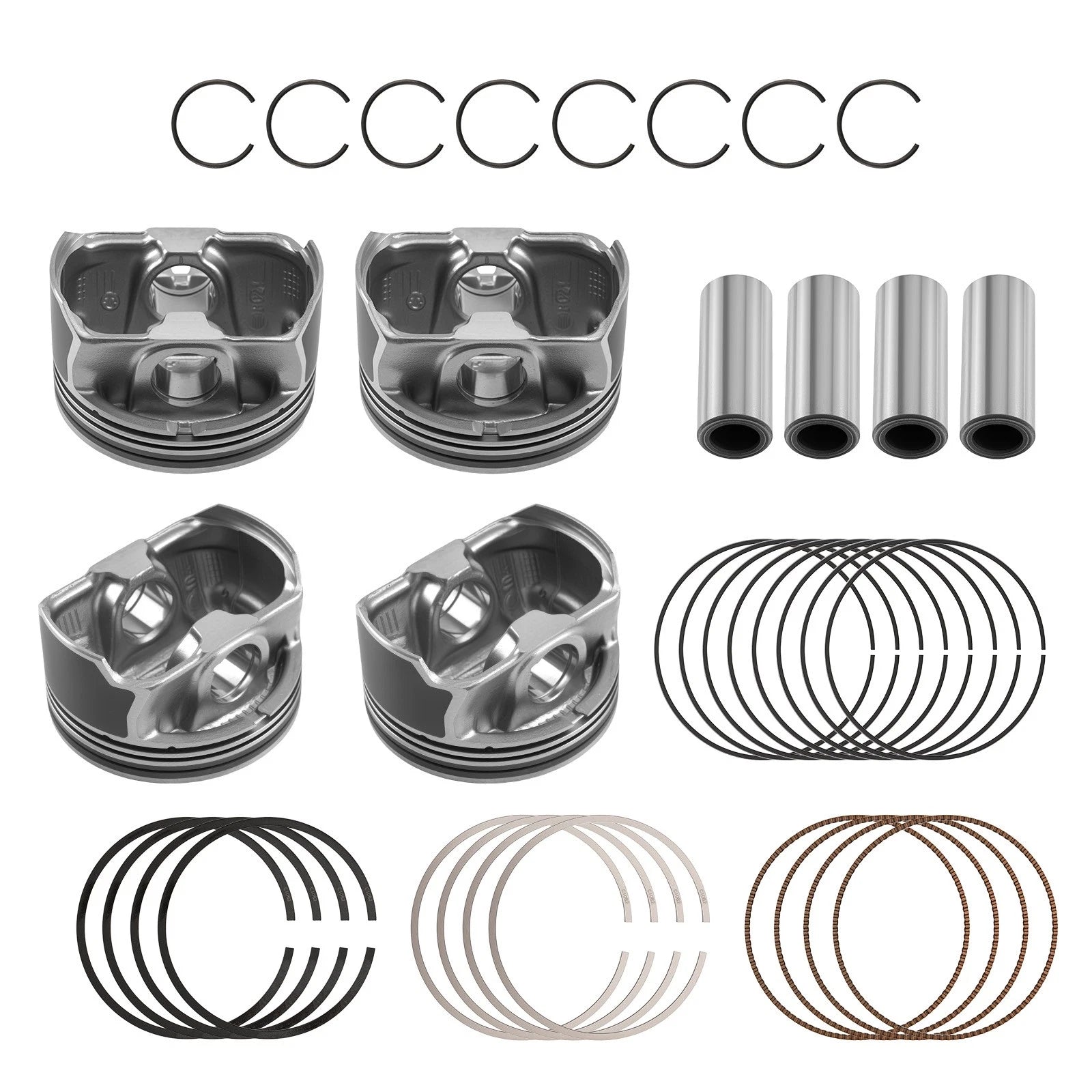 2.4L Engine Pistons & Rings Kit for Kia Sorento, Optima, Hyundai Sonata (2011–2019)