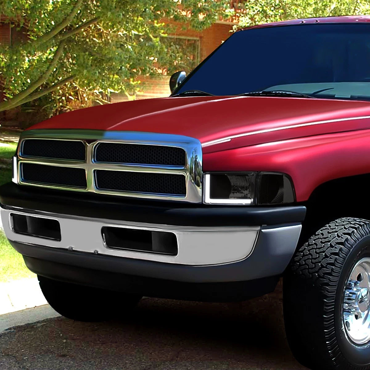 Dual 3D LED Bar Third Tail Brake Light for Dodge Ram (2009–2017)