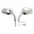 Chrome Classic Long Stem Motorcycle Mirrors for Cruiser Dyna (T9)