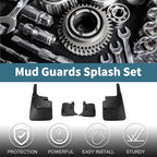 Set of 2 Mud Flaps Splash Guards for Toyota Land Cruiser LC200 (2016–2020)