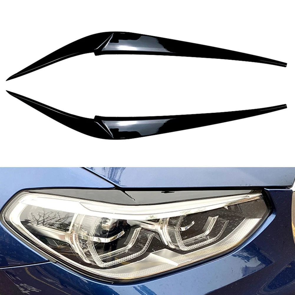 Headlight Eyebrow Eyelid Cover Trim for BMW X3 X4 G01 G02 (2018–2021)