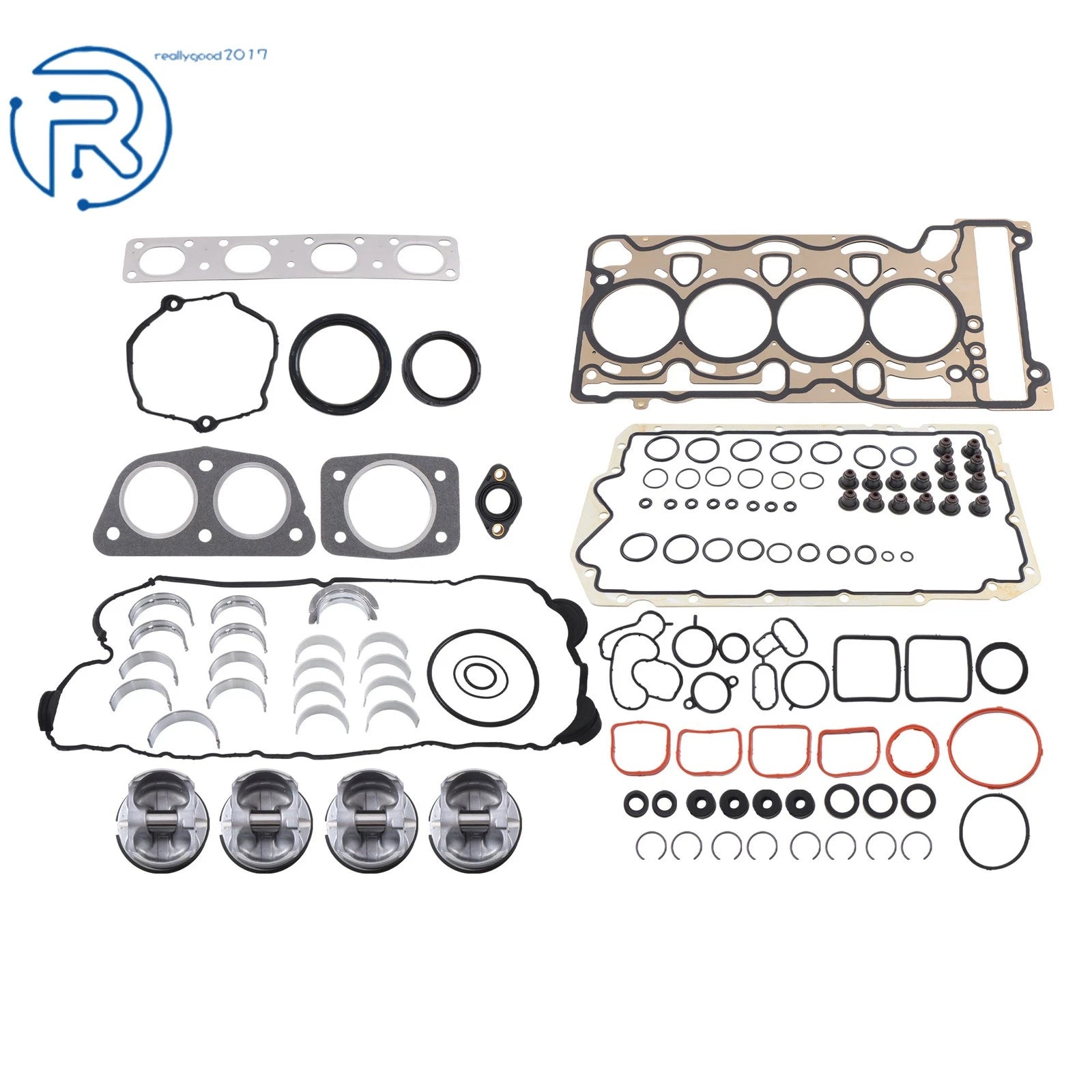 Engine Overhaul Gaskets Pistons Kit for BMW 320i 520i E90 E91 E60 (N46B20)