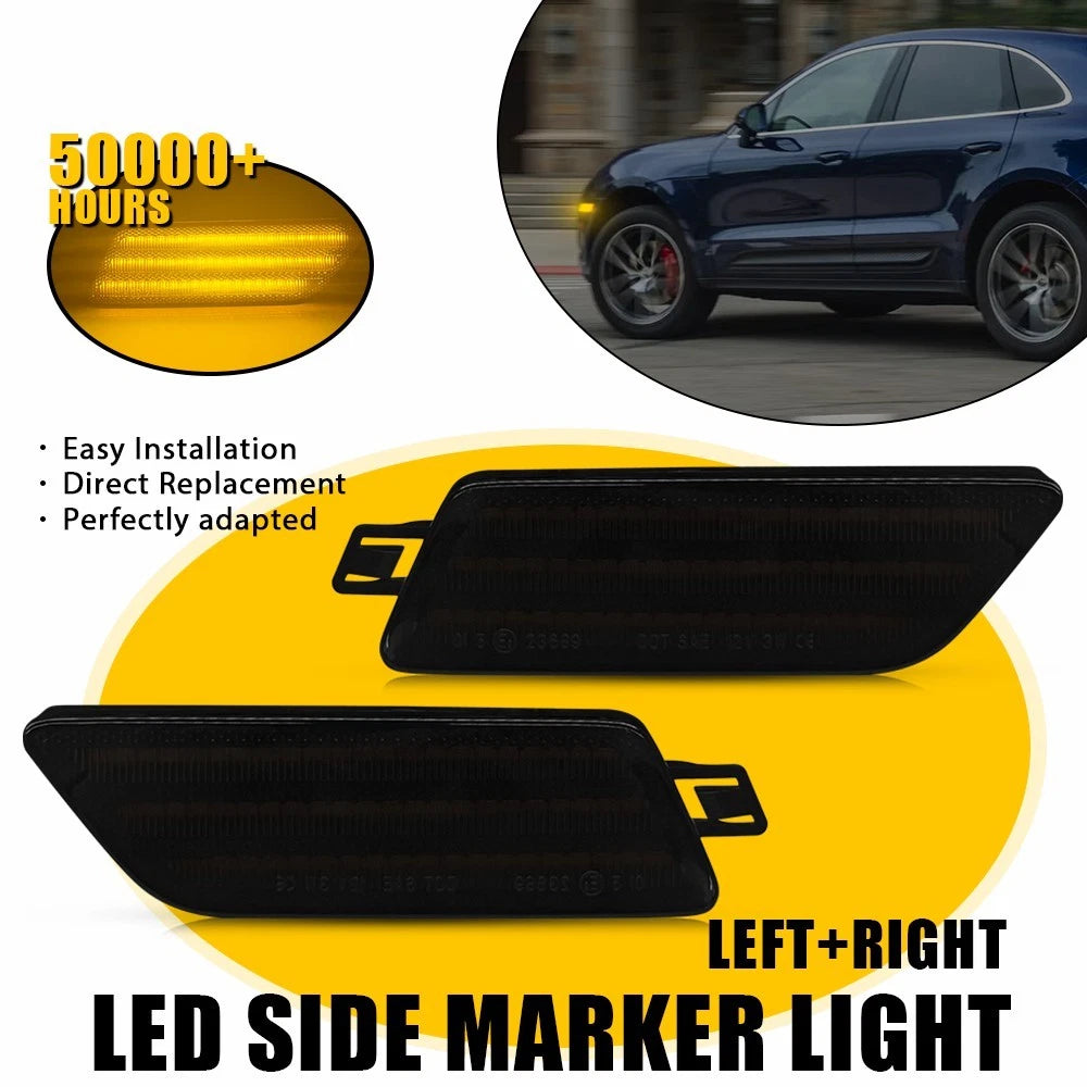 Smoke Front LED Marker Light for Porsche Macan (2014–2024) OE Standard Amber