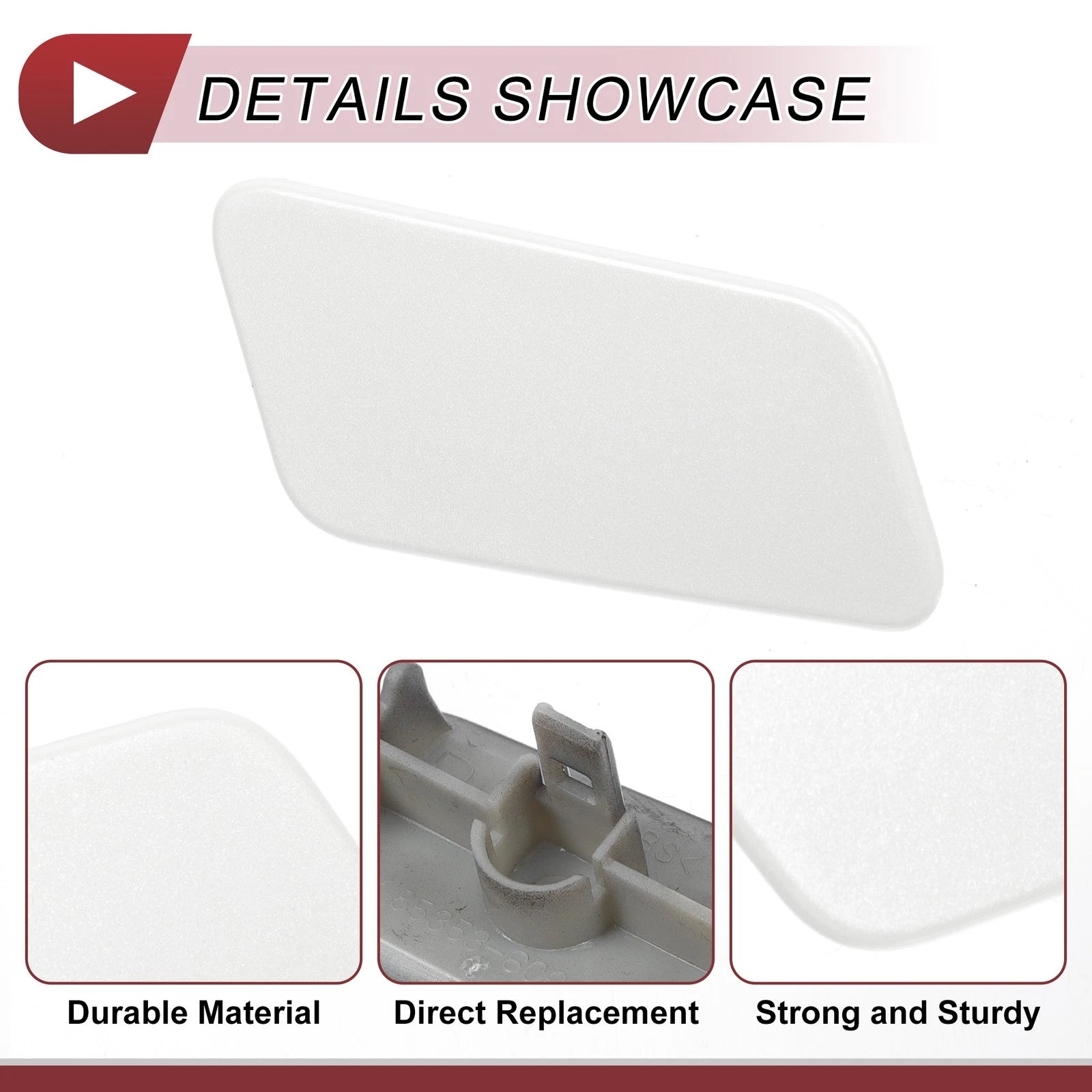 Washer Nozzle Cover Cap for Lexus LX570 (2016–2021) White