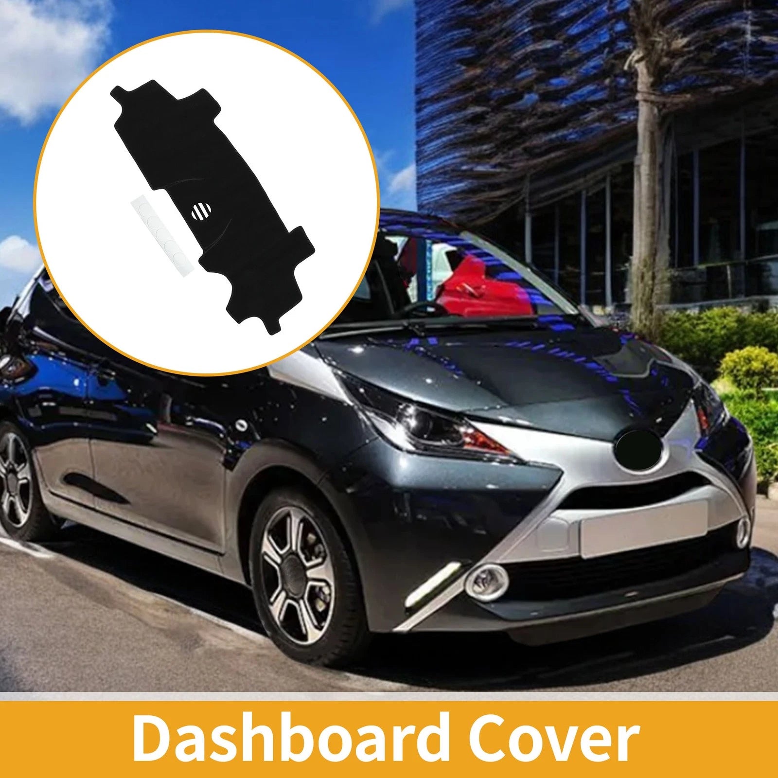 Dashboard Cover for Toyota Aygo (2005–2014) - Black Dash Mat Carpet