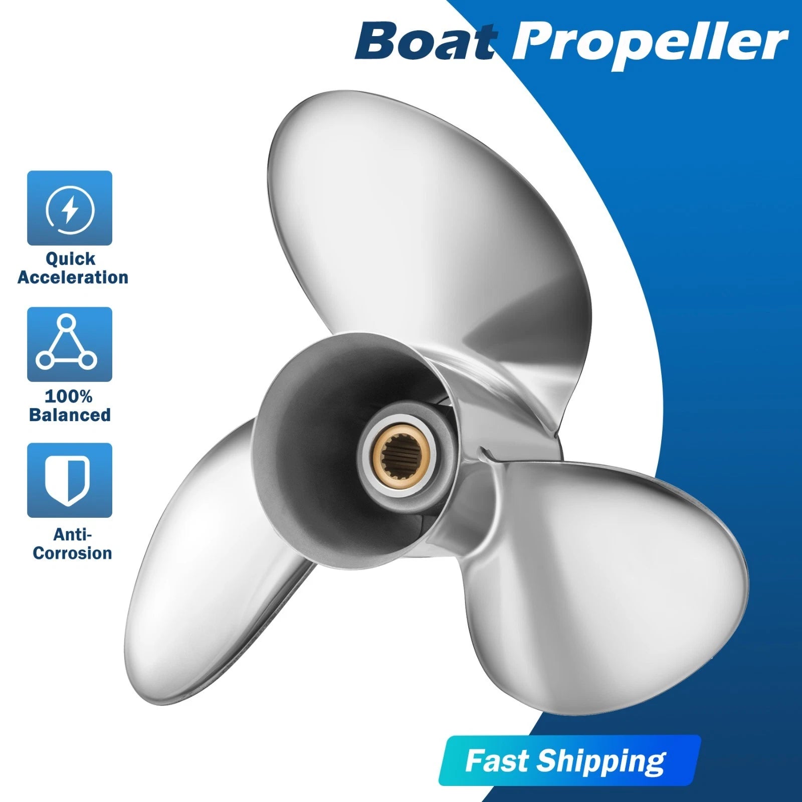 Stainless Steel Propeller for Suzuki DF150/175/200/225/250/300 (RH)
