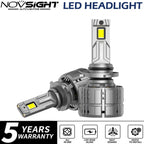 2X HB4 9006 LED Headlight Bulbs for NOVSIGHT (6500K, 40000LM)