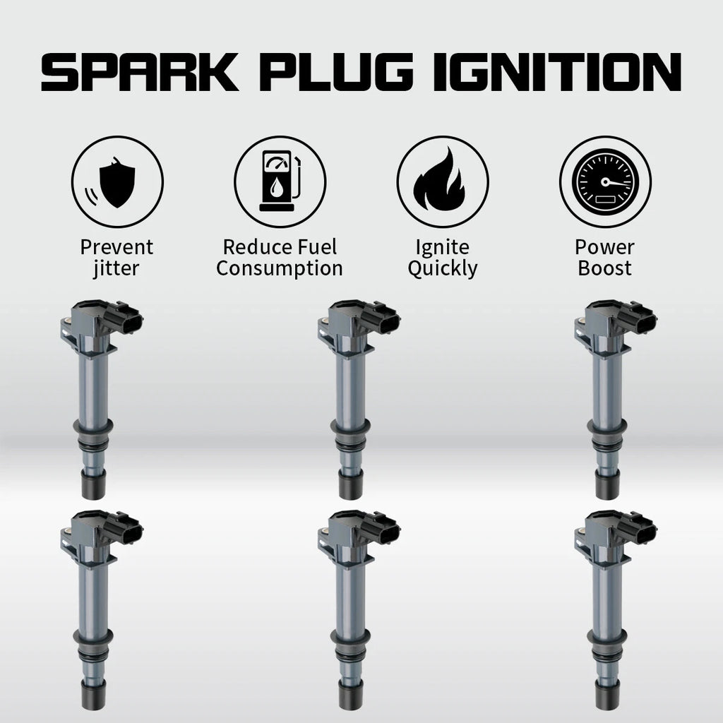 6 Ignition Coils for Jeep Grand Cherokee Liberty Commander (2005–2010) UF270