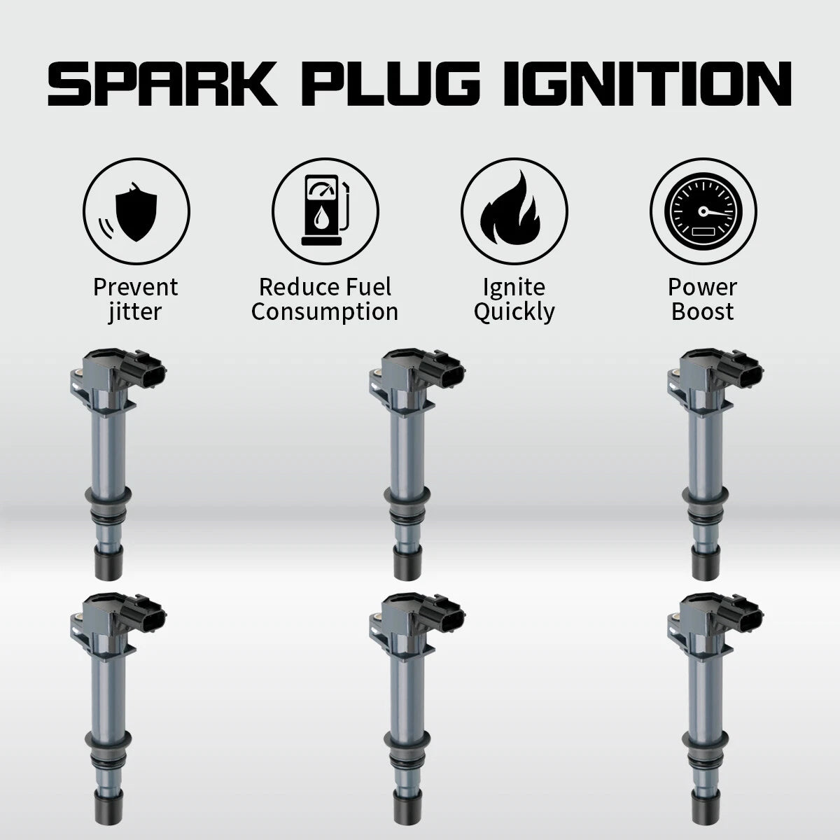 6 Ignition Coils for Jeep Grand Cherokee Liberty Commander (2005–2010) UF270