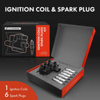 Set of 6 Iridium Spark Plugs & Ignition Coil for Ford Explorer (2006–2010)