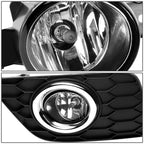 Fog Light Lamps Set of 2 for Nissan Sentra (2016–2019) w/Bezels Switch Chrome/Clear