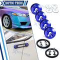 4X Blue Anodized Alloy Quick Release Fasteners Fender Decor for Honda (—)