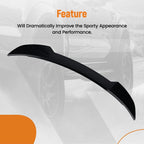 Black Rear Trunk Spoiler for Dodge Charger (2015–2023) ABS SRT Hellcat