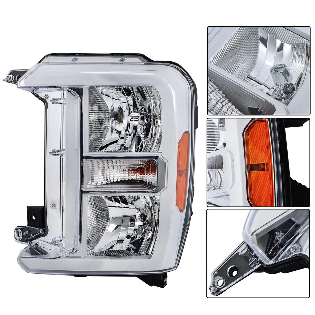 Set of 2 Halogen Headlights with Bulbs for Ford F-250 F-350 SuperDuty (2023–2026)