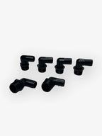 Set of 6 Thogus 62090 3/4in NPT x 3/4in HB 90 Elbow HDPE Black