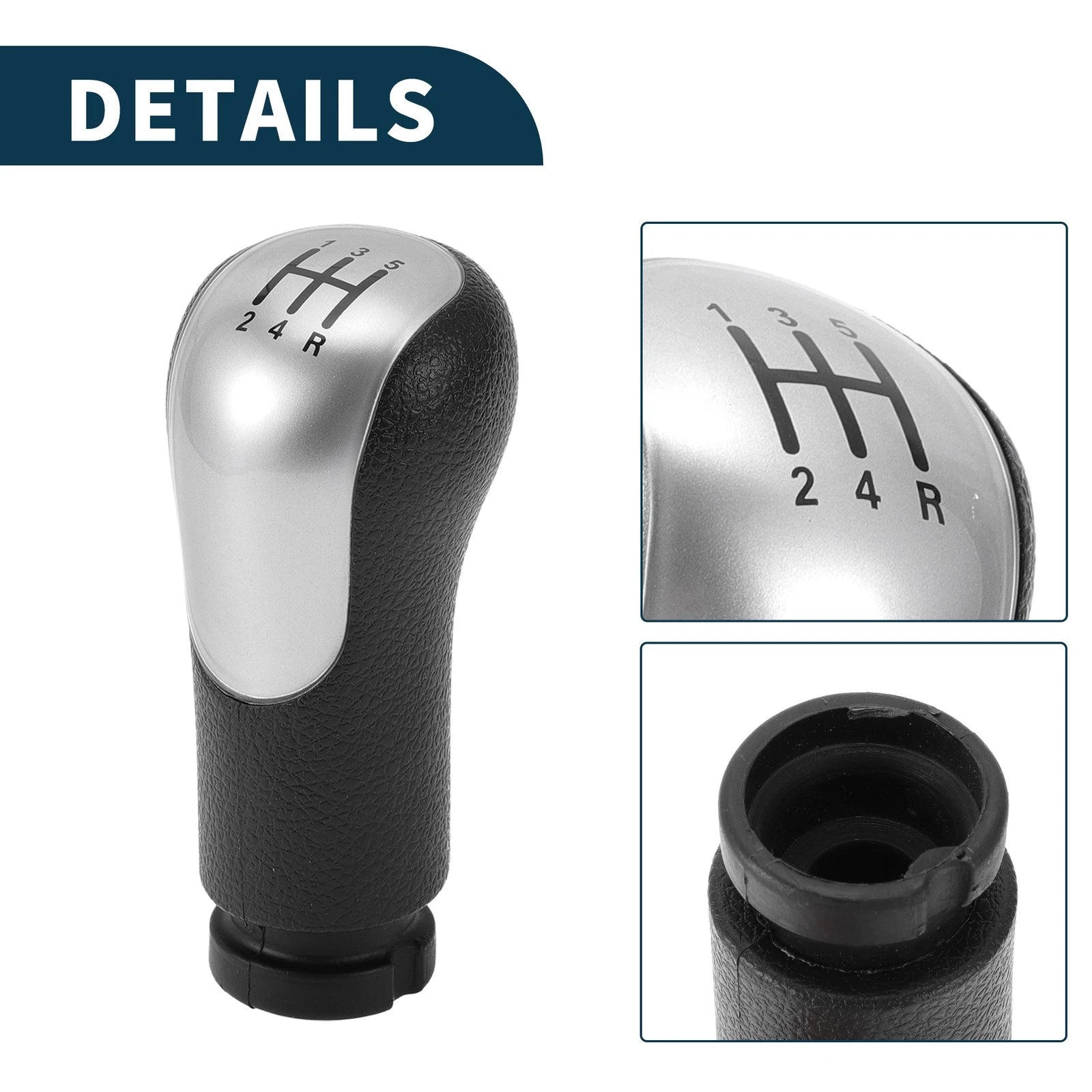 5 Speed Manual Gear Shift Knob for Ford Fiesta MK6 (2001–2010) Black Plastic