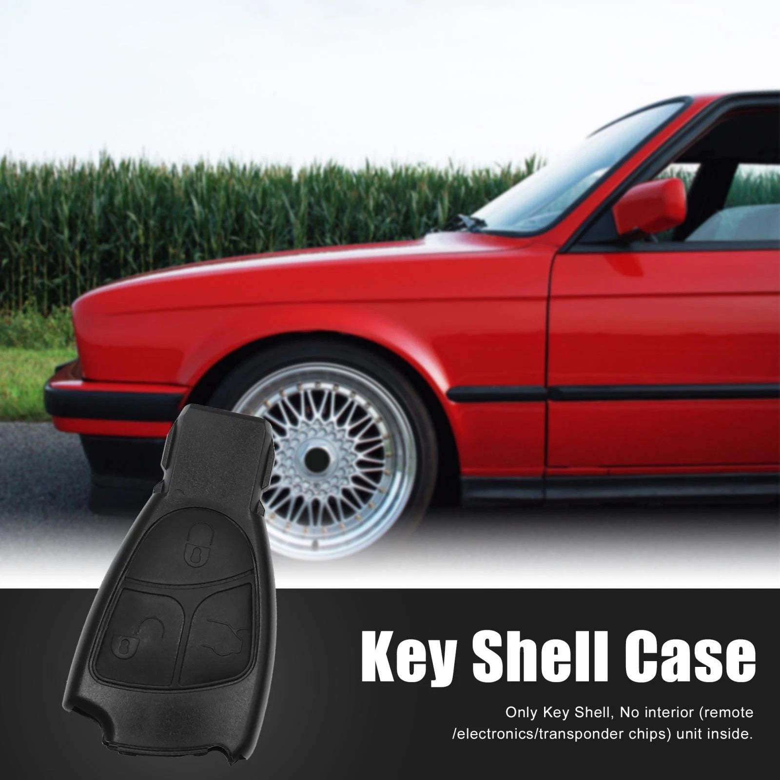 Key Fob Shell Case for Mercedes-Benz C E B S Class CLS CLK ML (3 Button)