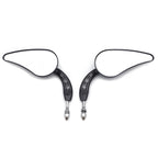 Black Raindrop Side Mirrors for Harley Electra Glide (2014–2023)