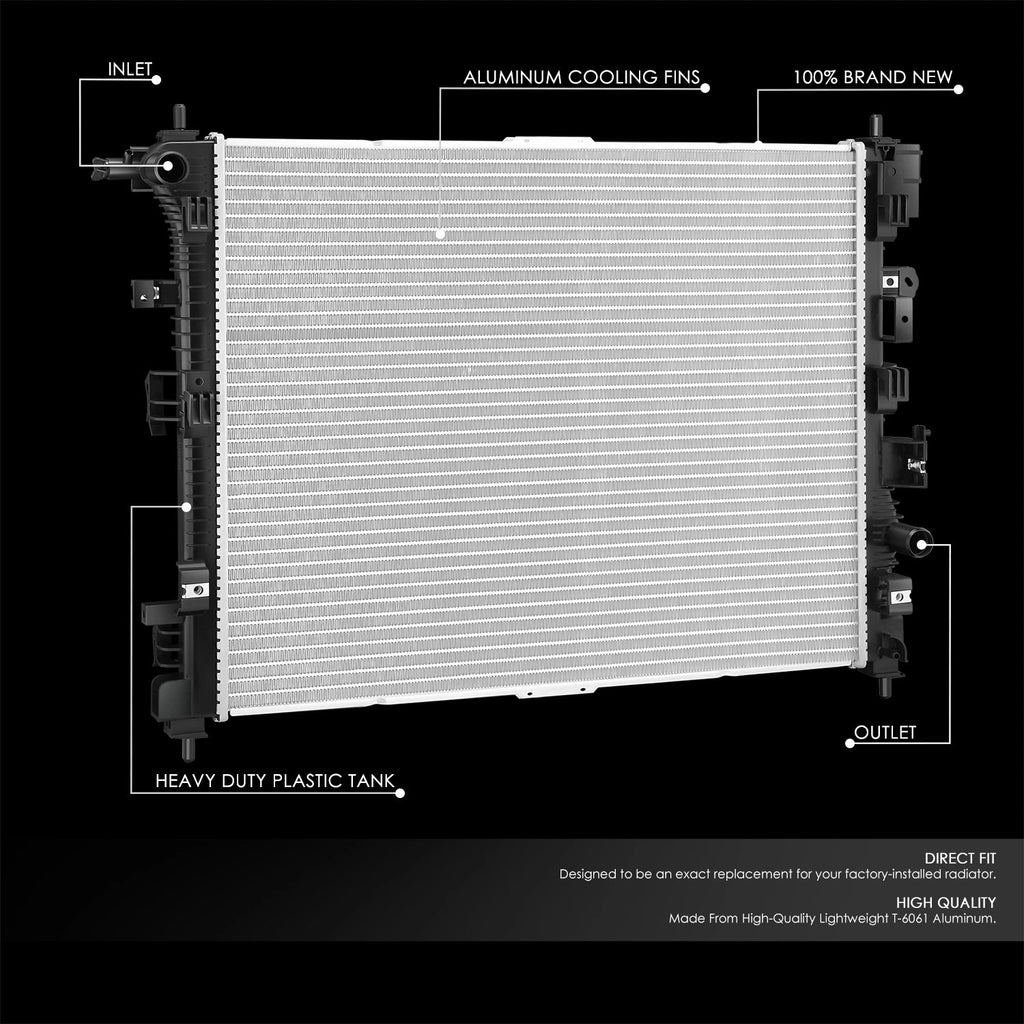 Aluminum Radiator for GMC Terrain, Chevy Equinox 1.5/2.0L Turbo (2018–2026) DPI 13691
