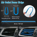 Blue Interior Air Vent Outlet Strip Cover for Universal (Universal)