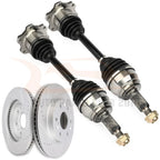 Front CV Axle Brake Discs Rotors for Chevrolet Suburban 1500 (2007–2013)