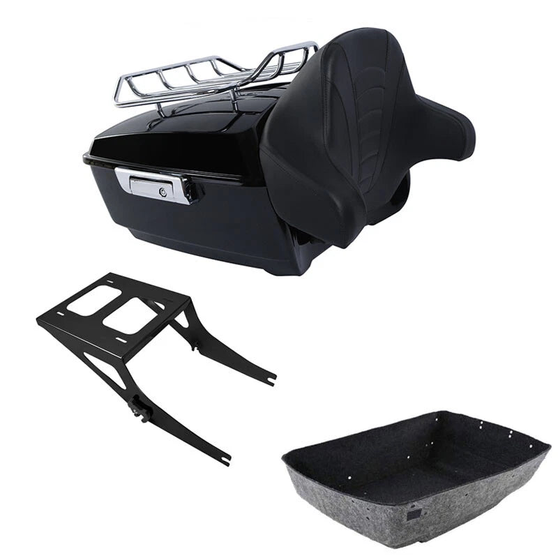 Trunk Backrest Luggage Rack for Harley Fatboy (2008–2017)