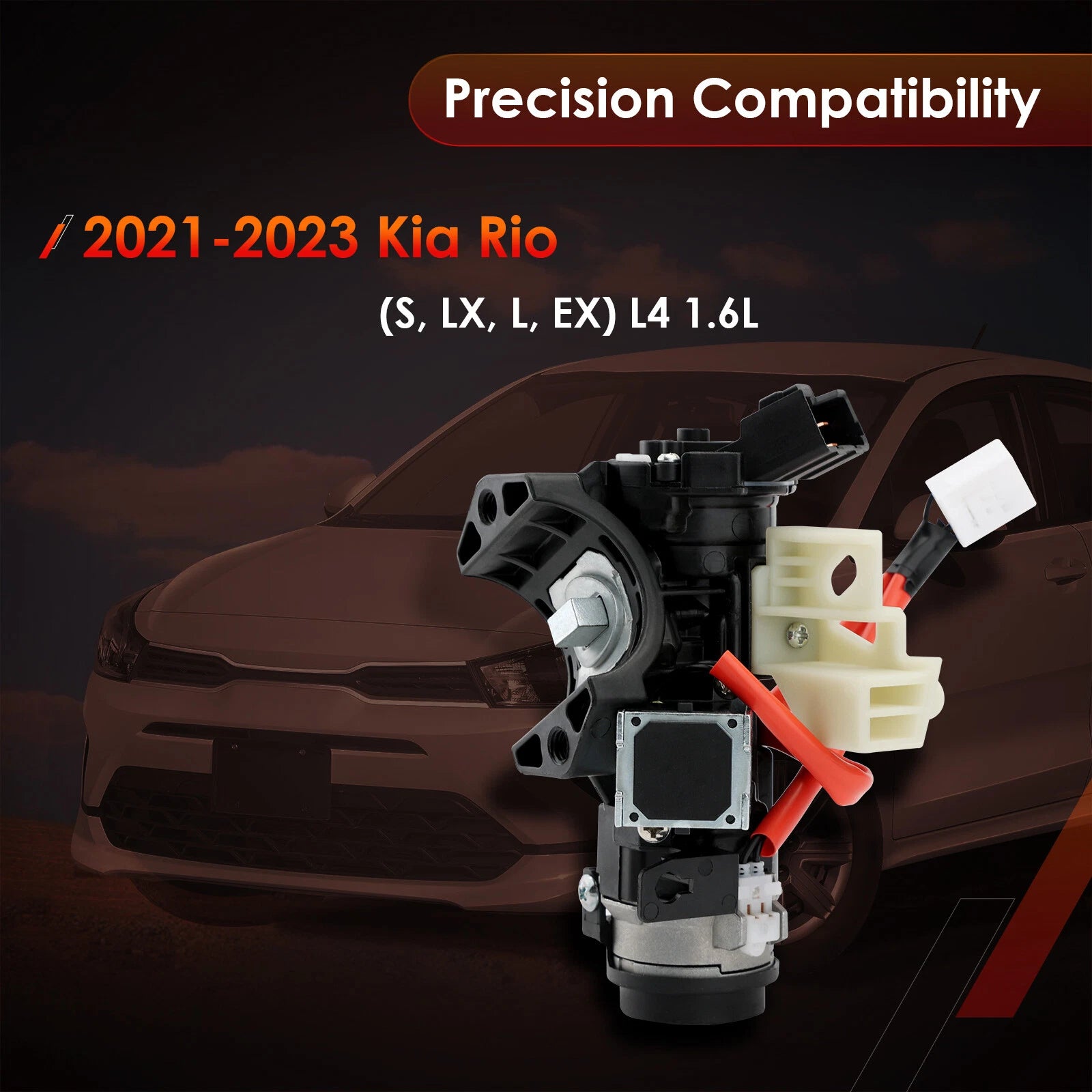 Ignition Lock Cylinder Switch & Housing with Keys for Kia Rio (2021–2023)