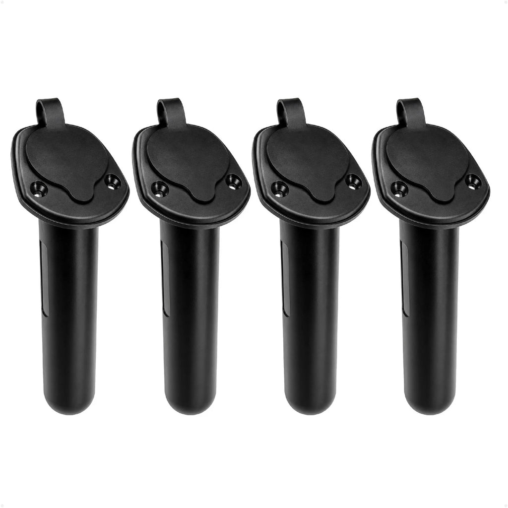 Set of 4 Fishing Rod Holders for Boat – Oval Flange & PVC Cap