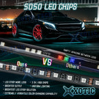 Music Bluetooth APP Control Strip RGB LED Car Underglow Light for Lexus (25-37") (2022-2024)