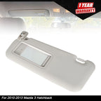 Left Driver Side Sun Visor for Mazda 3 (2010–2013) Grey with Mirror