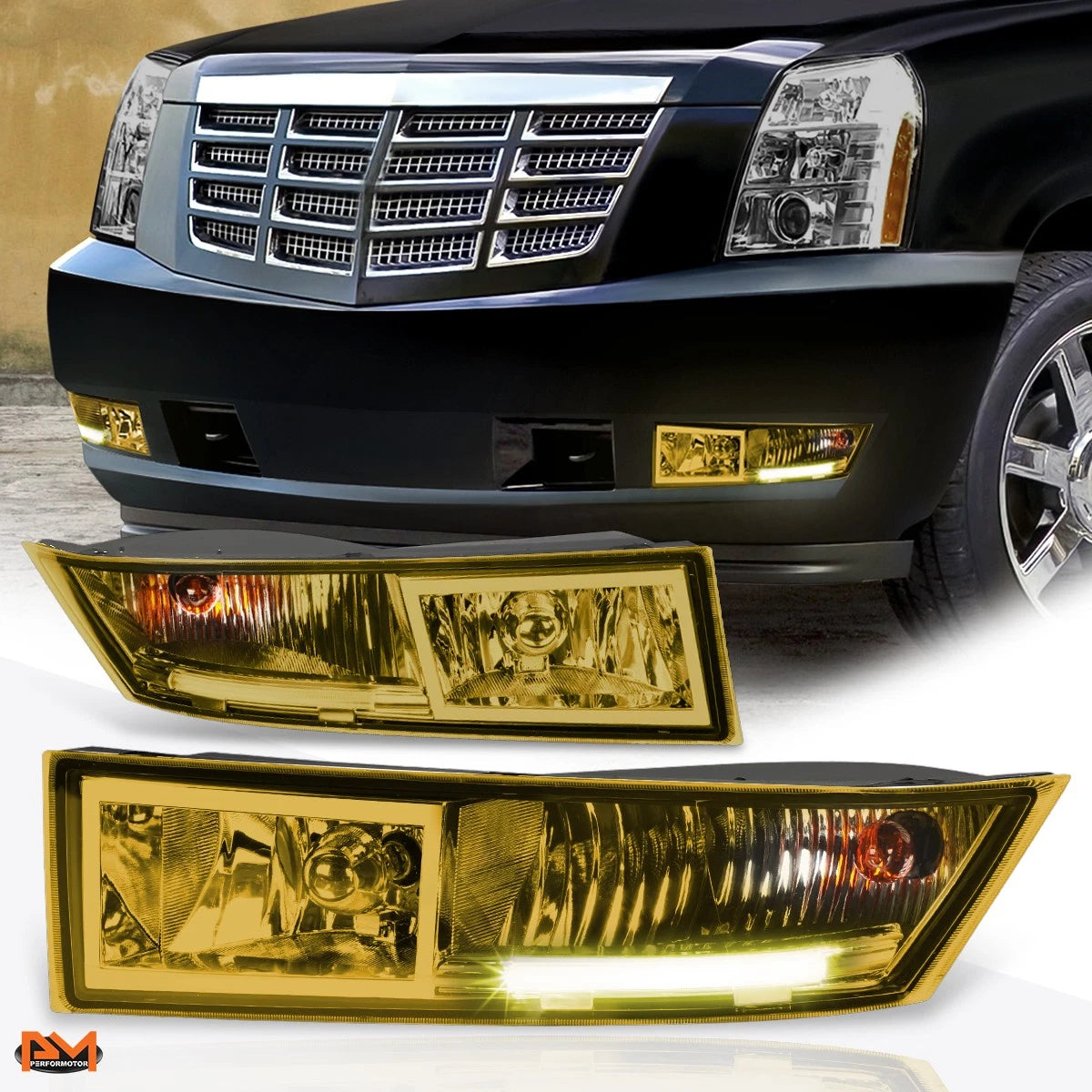 LED Fog Lights for Cadillac Escalade ESV/EXT (2007–2014) - Amber Lens