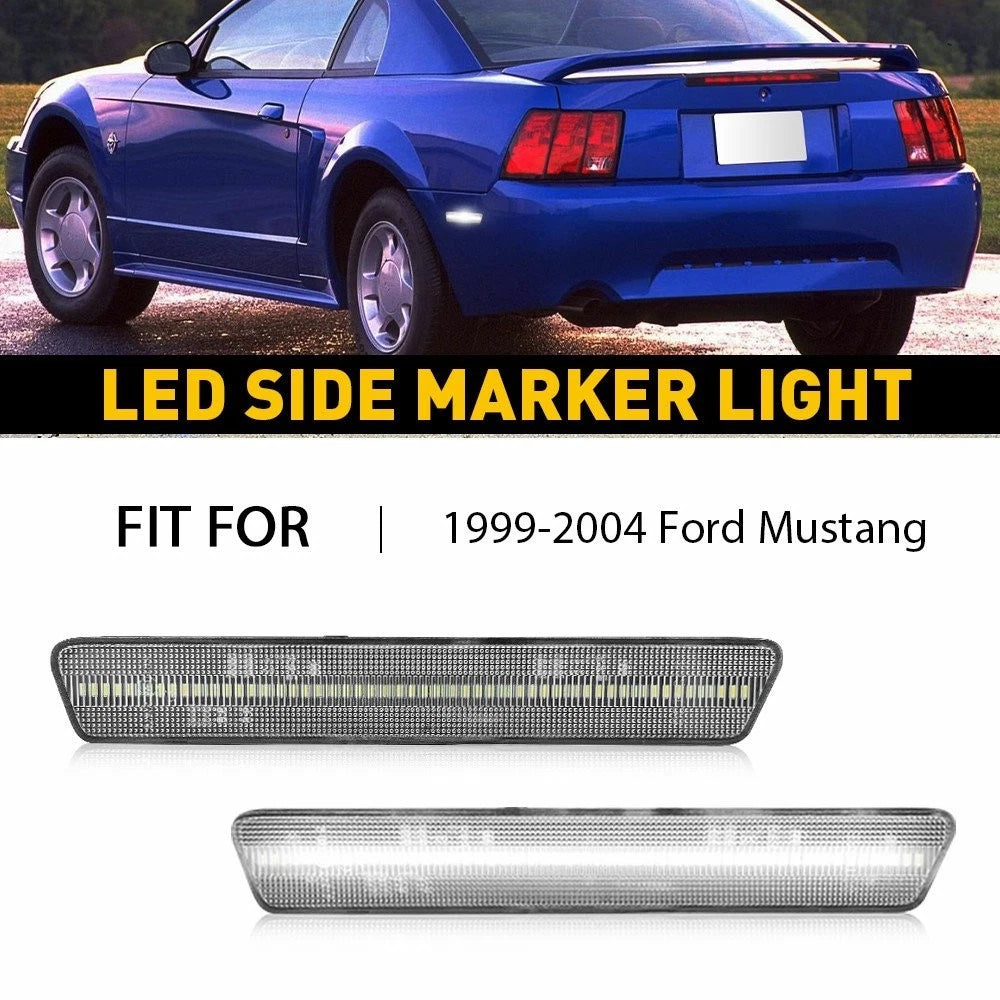 LED Side Marker Light for Ford Mustang (1999–2004) XR3Z-15A448-AA Clear White