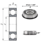 6303NR2RS Deep Groove Ball Bearing for Scooter Skateboard Wheel (17x47x14mm)