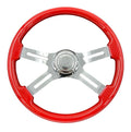 4-Spoke Slotted Steering Wheel with Horn and Hub Adapter for Kenworth (—)