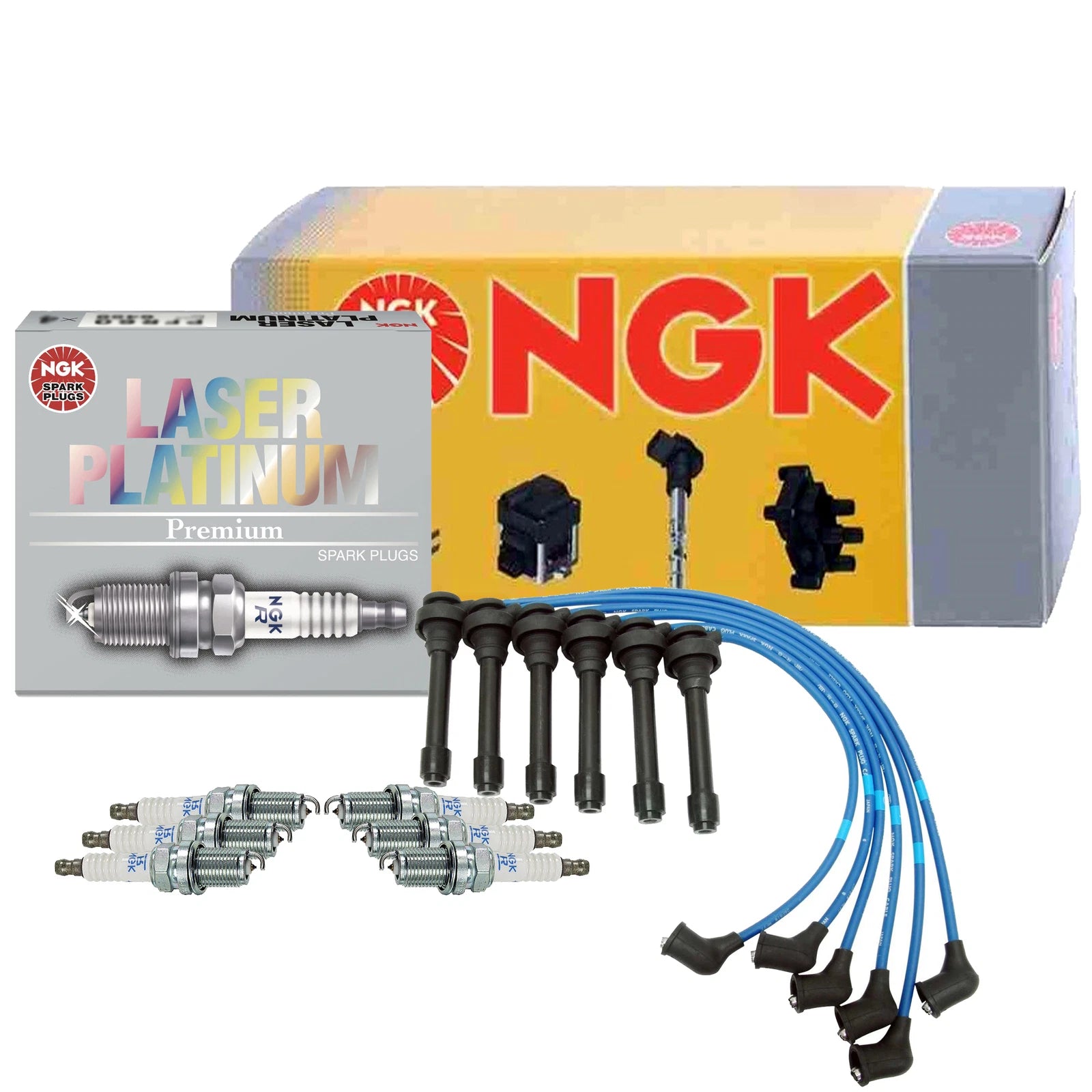 NGK 6 Laser Platinum Spark Plugs Kit for Chrysler Dodge Mitsubishi V6