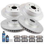 Set of 4 Brake Pads and Rotors for Lexus IS250 (2009–2013) Drilled & Slotted