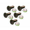 Set of 5 Screw Flat Heads & Nuts for Caterpillar Models (1592953, 8T4778)