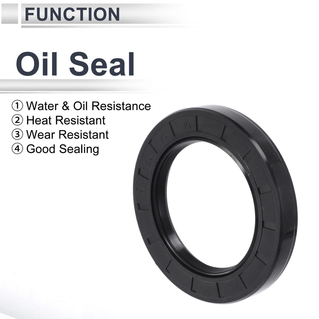 Set of 5 Oil Seal Rotary Shaft Seal NBR Rubber 50x75x10mm