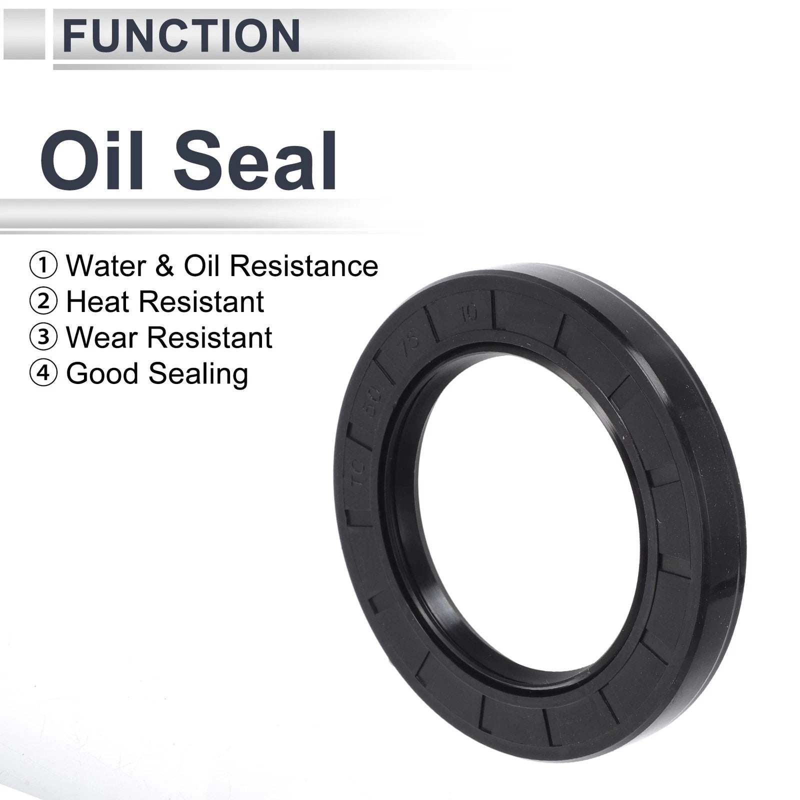 Set of 5 Oil Seal Rotary Shaft Seal NBR Rubber 50x75x10mm