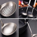 2X Stainless Steel Ladle Spoon & Slotted Skimmer Set