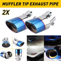 2X Muffler Tip Pipe for Universal Fit (1.5" - 2.3") Stainless Steel Chrome