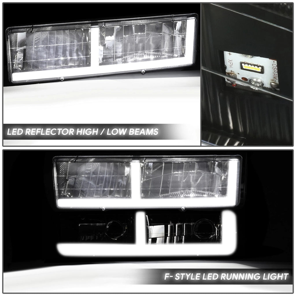LED Headlight & Bumper Turn Signal Lamps for Chevy GMC C/K (1988–2000)