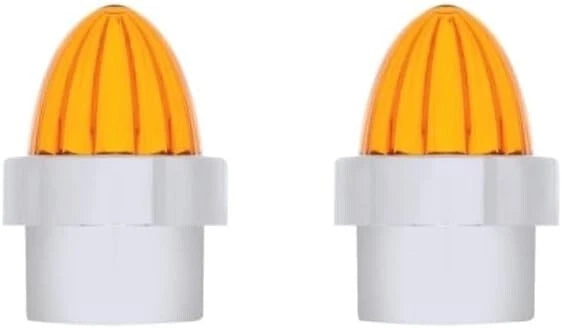 Pair Lighted Bumper Guides Stainless 1 x 49 for Watermelon Amber Lens (—)