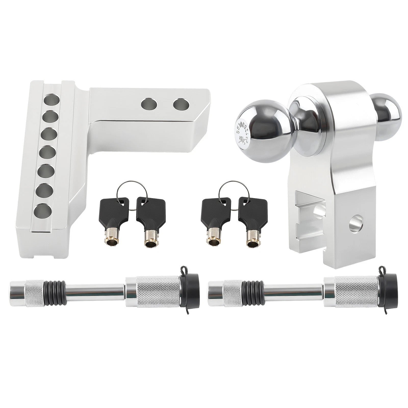 Adjustable Aluminum Trailer Hitch with Dual Ball for Various Models (YYYY–YYYY)