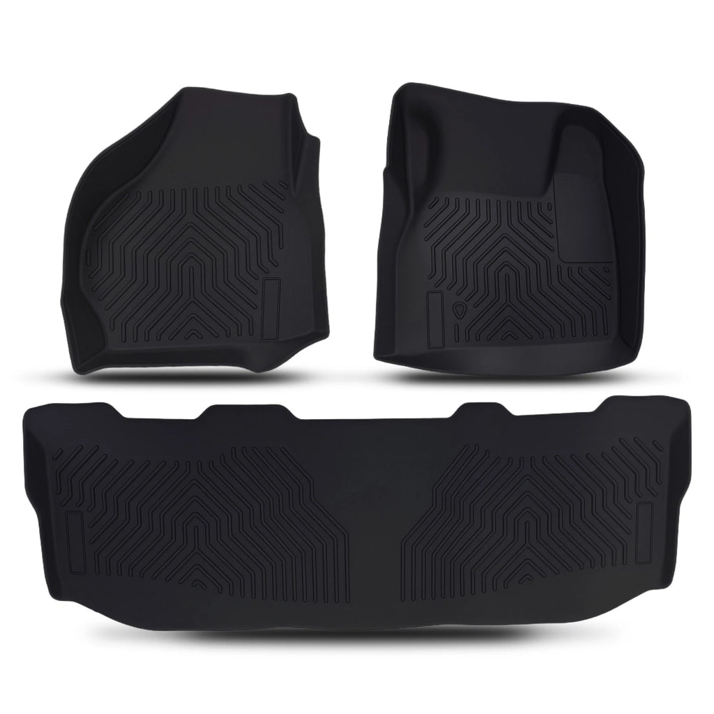 Set of 4 Black Anti-Slip Floor Mats for Ford F250 F350 F450 F550 Crew Cab (1999–2007)