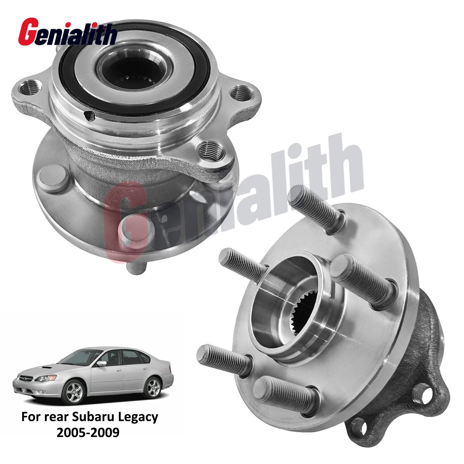 Pair (2) Rear Wheel Bearing Hub Assembly 512293 for Subaru Legacy (2005–2009)